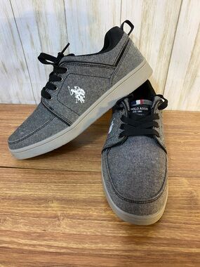 U.S. Polo Assn. Gray Low-Top Canvas Lace-Up Sneakers